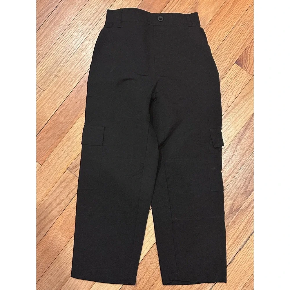 Youth Small SWAT Police Halloween Costume Black Pants Jacket Dress Up